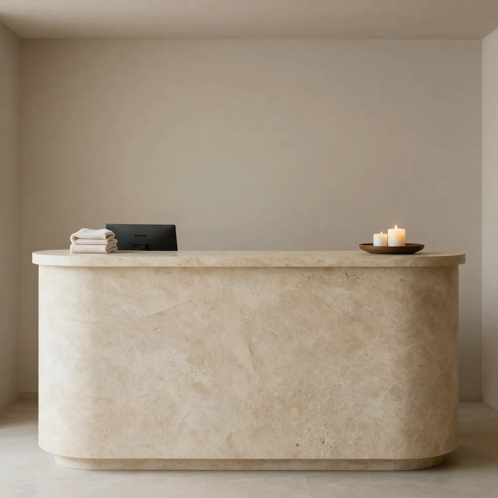 Alternate angle of reception area with textiles